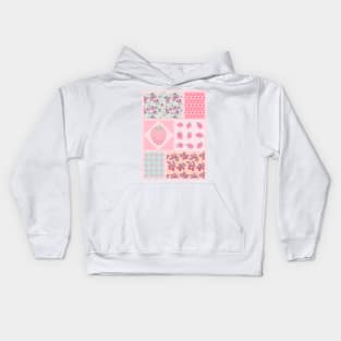 Strawberry Patchwork Kids Hoodie